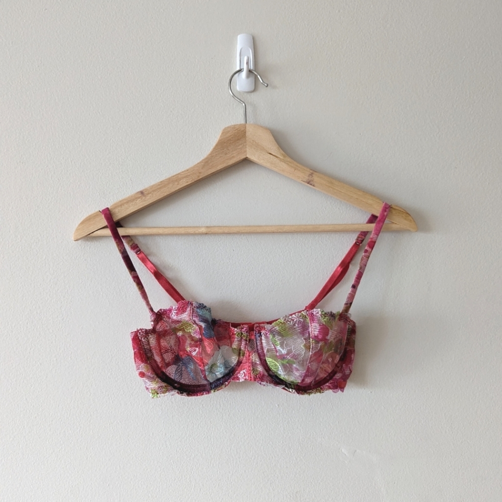 Calvin Klein multicolored lace floral bra